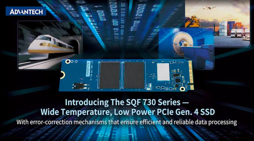 Advantech 730 Series is a low-power SQF PCIe Gen 4 SSD
